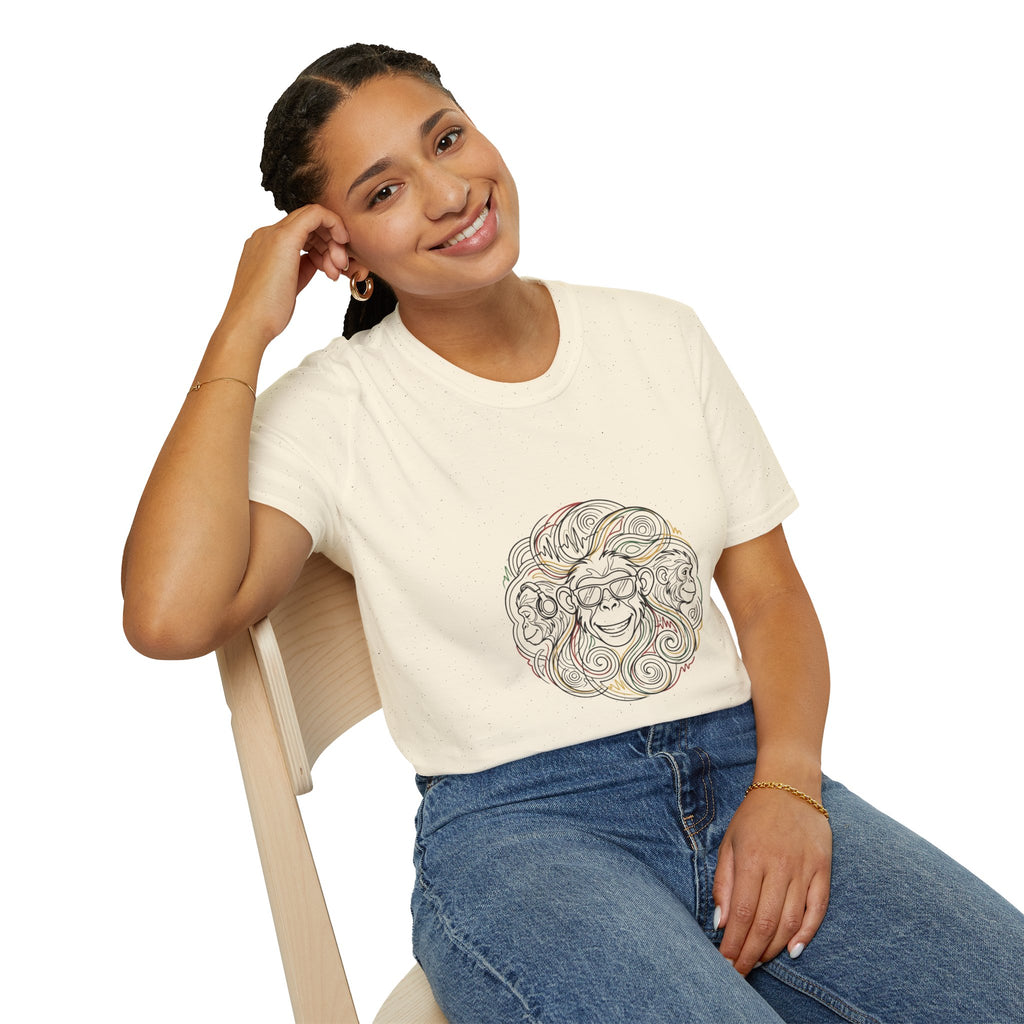 Lion Head Outline T-Shirt — Minimalist Boho Lion Graphic Tee