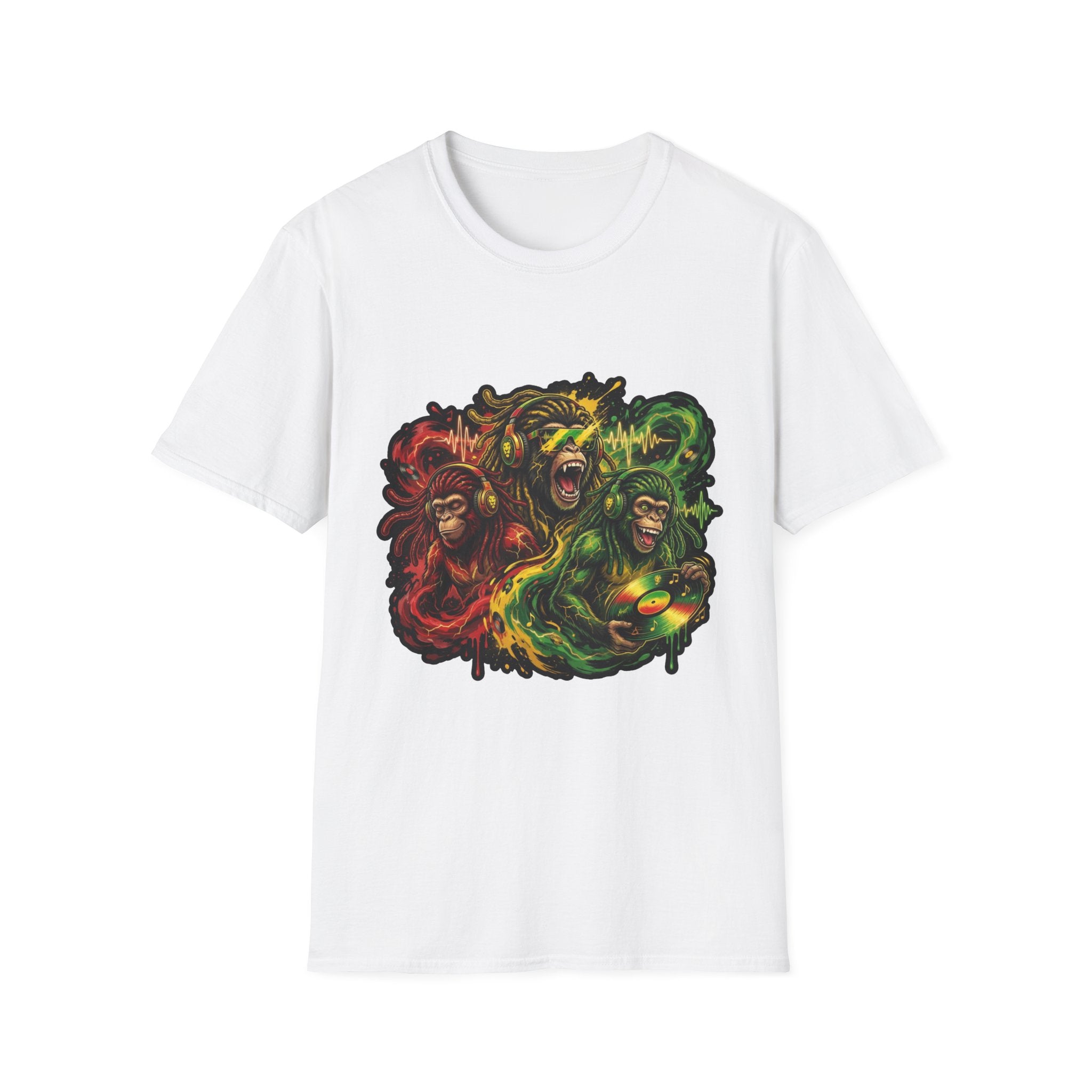 Rasta Lion & Monkeys Graphic T-Shirt