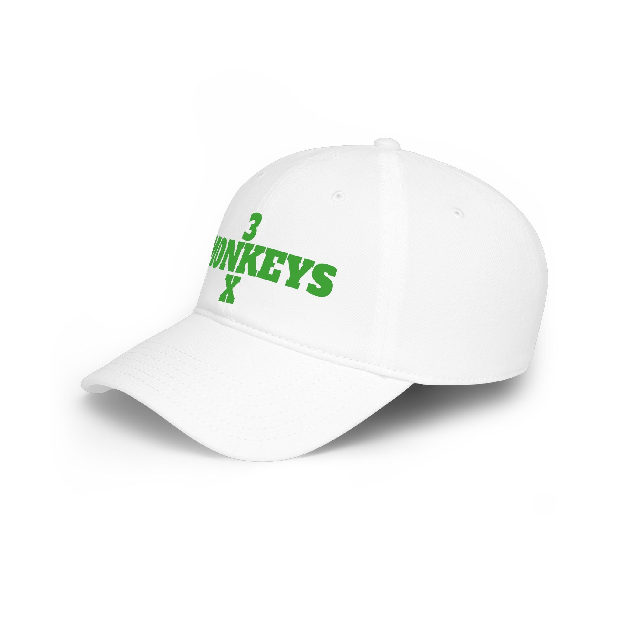 Baseball Cap — '3 Monkeys' Green Vintage Logo Hat
