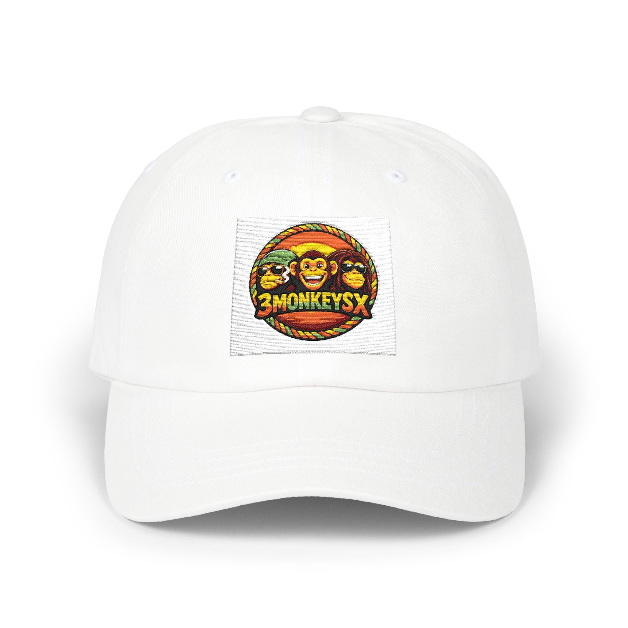 Dad Cap — Retro '3Monkeys' Graphic Baseball Hat