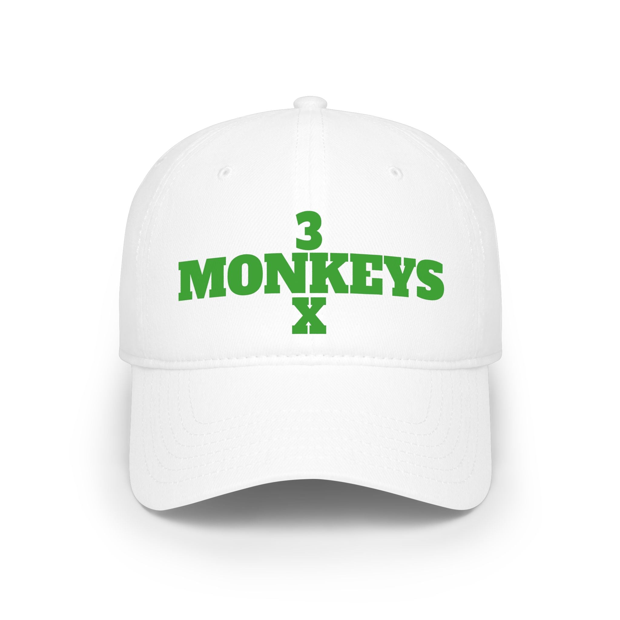 Baseball Cap — '3 Monkeys' Green Vintage Logo Hat