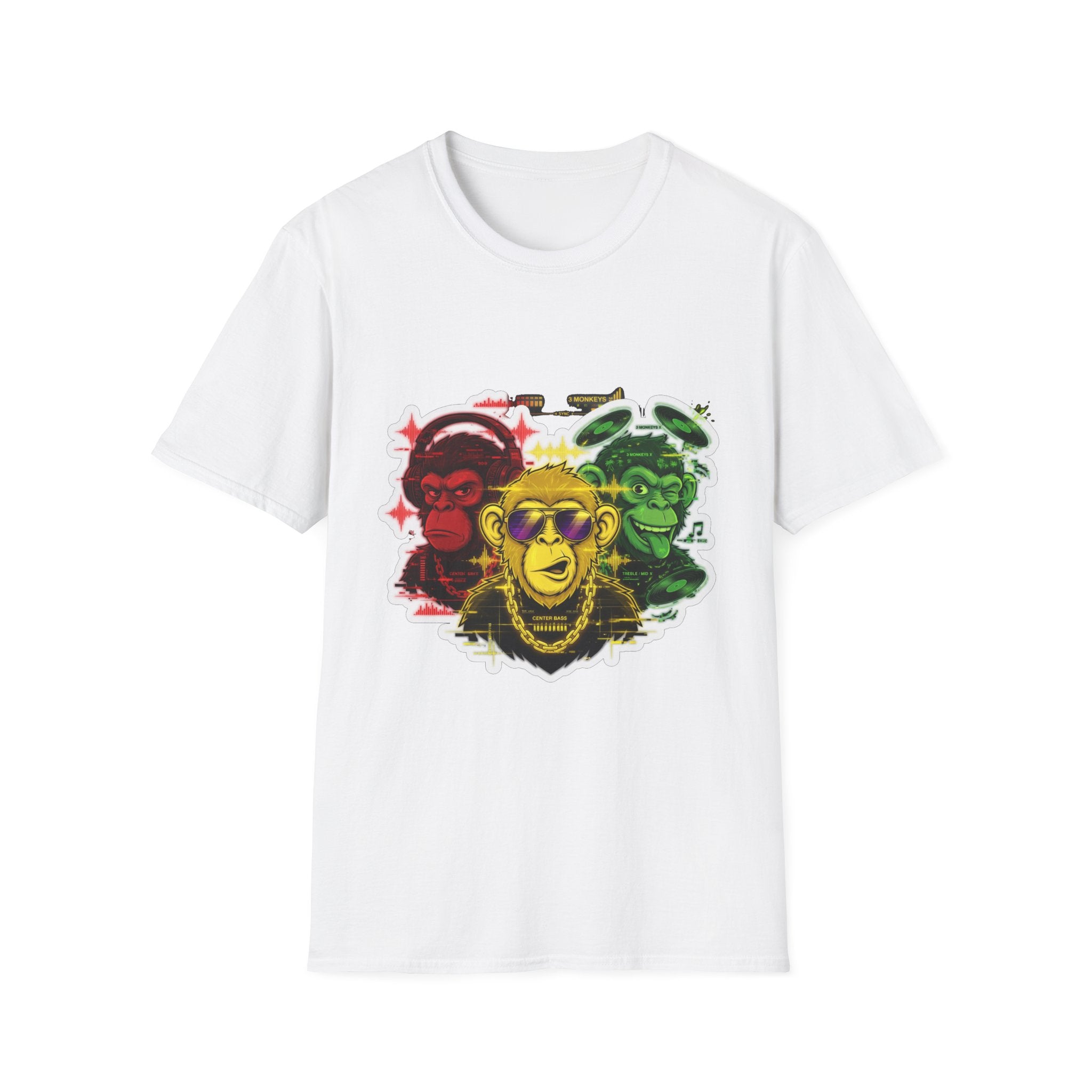 Rasta Reggae Three Monkeys Graphic T-Shirt