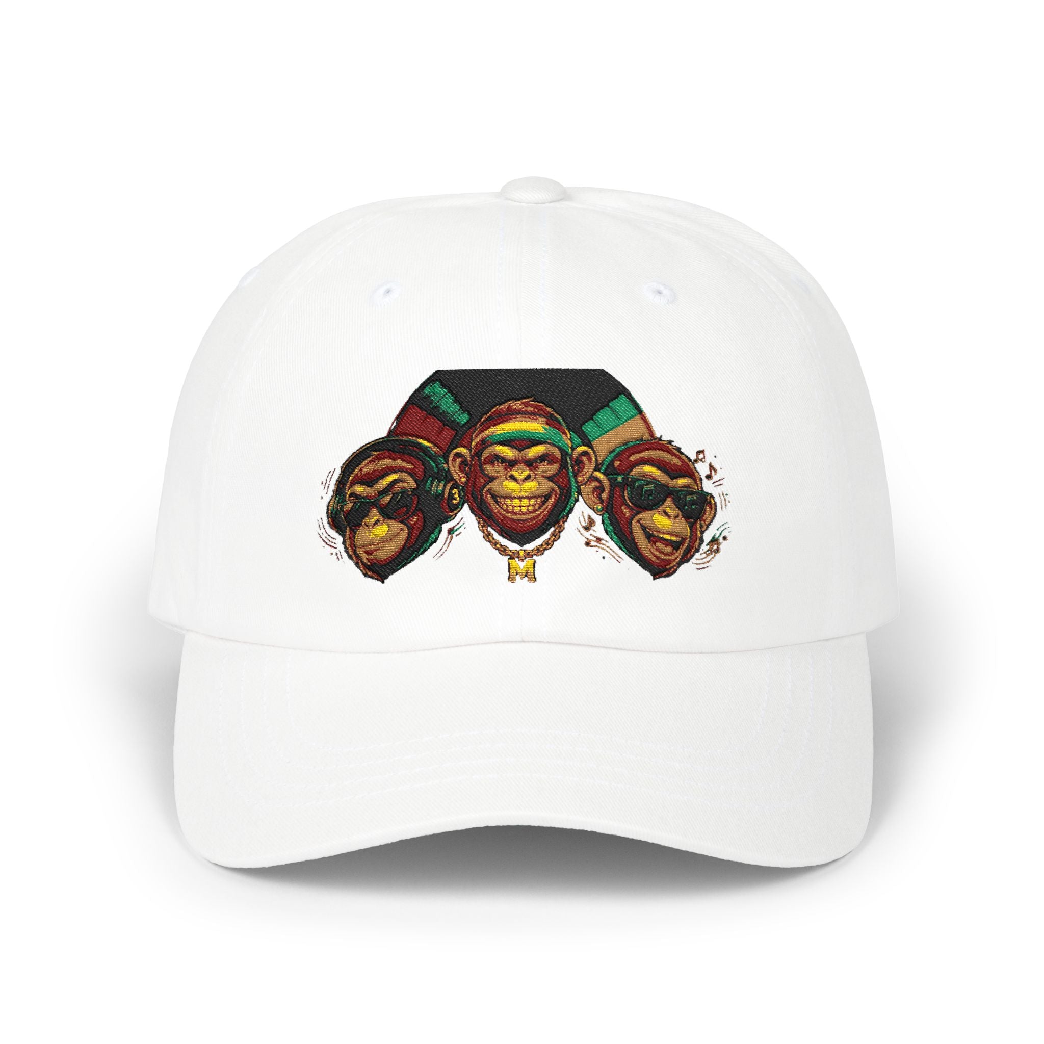 Dad Cap - Three Wise Monkeys Embroidered Baseball Hat