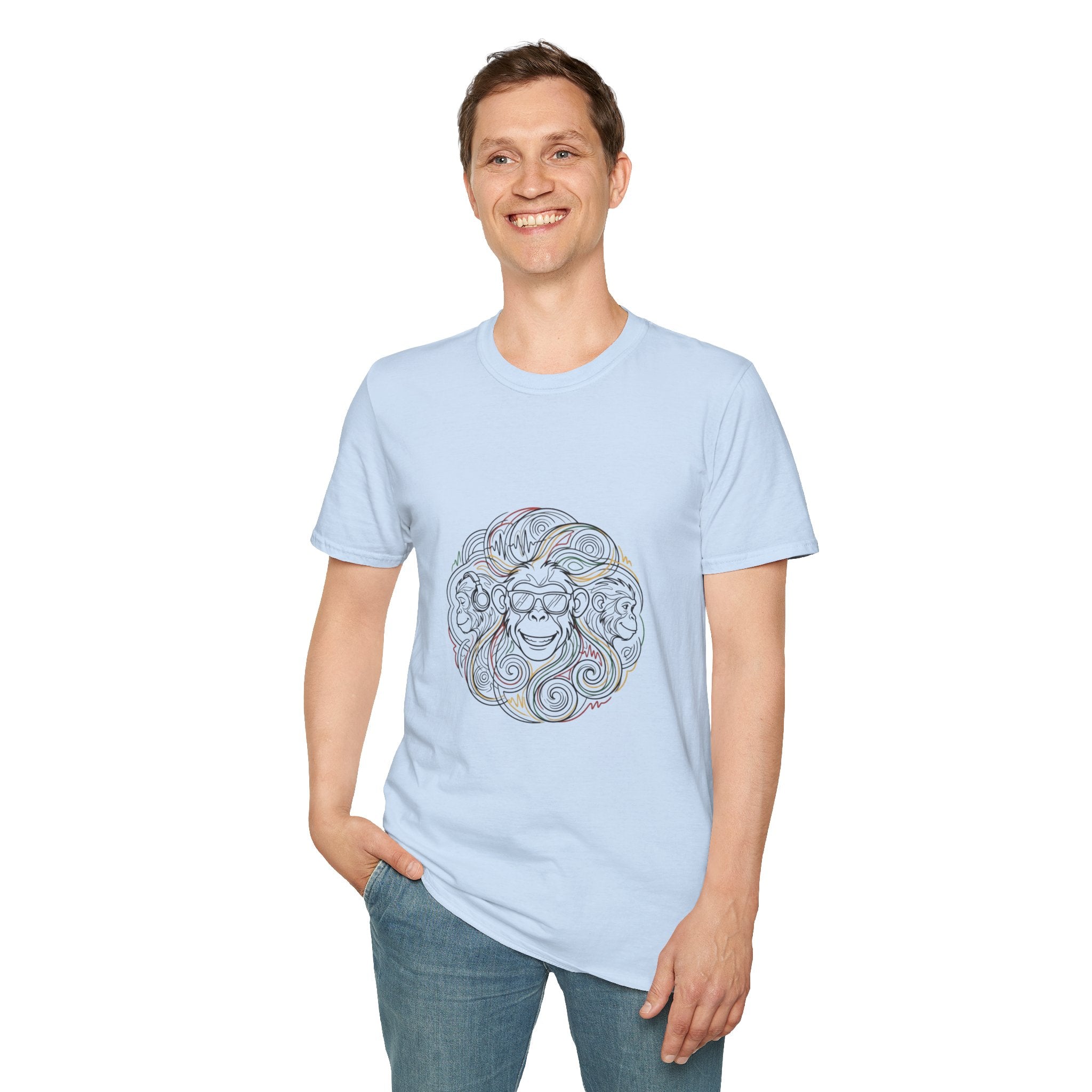 Lion Head Outline T-Shirt — Minimalist Boho Lion Graphic Tee