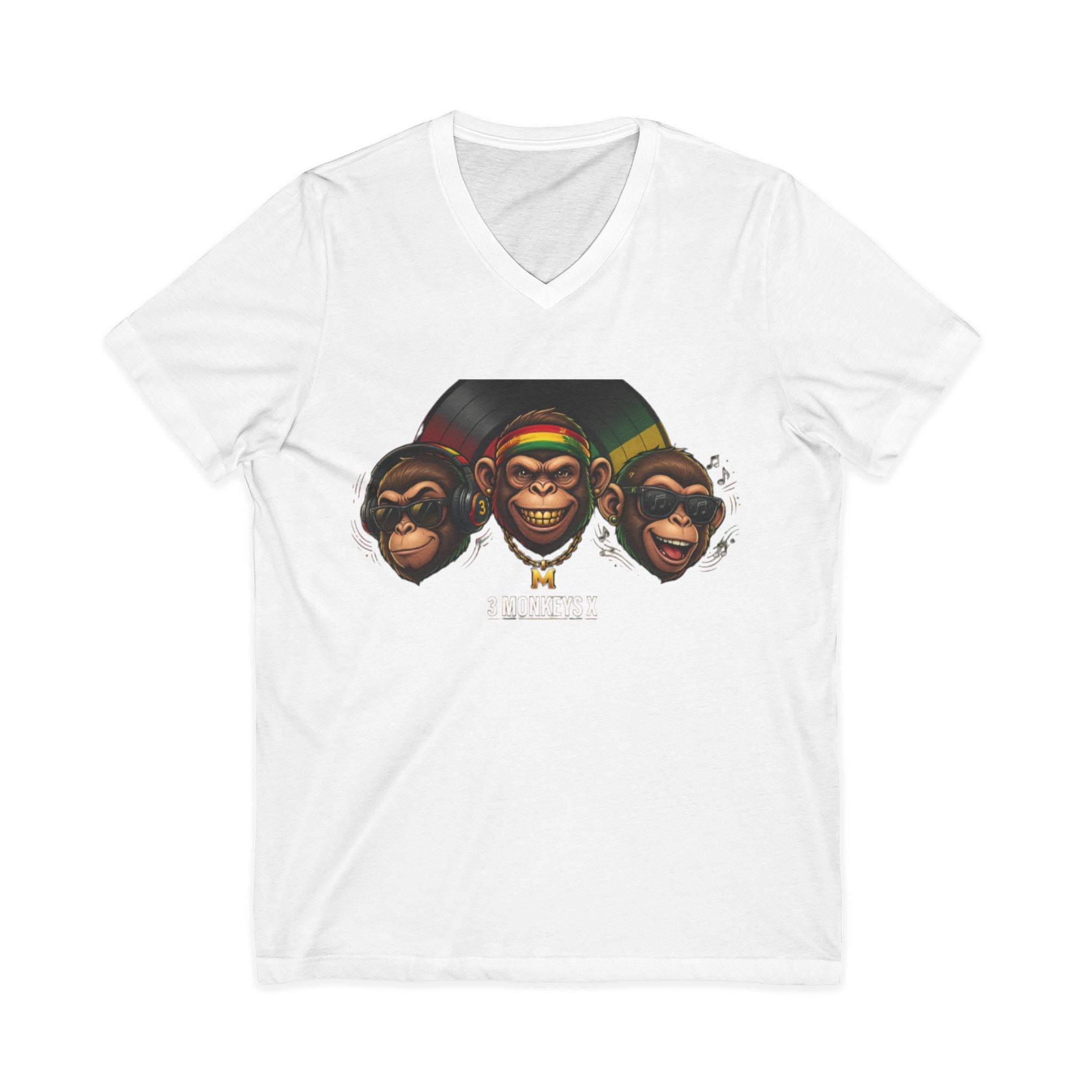 Rasta Monkey Trio V-Neck Tee