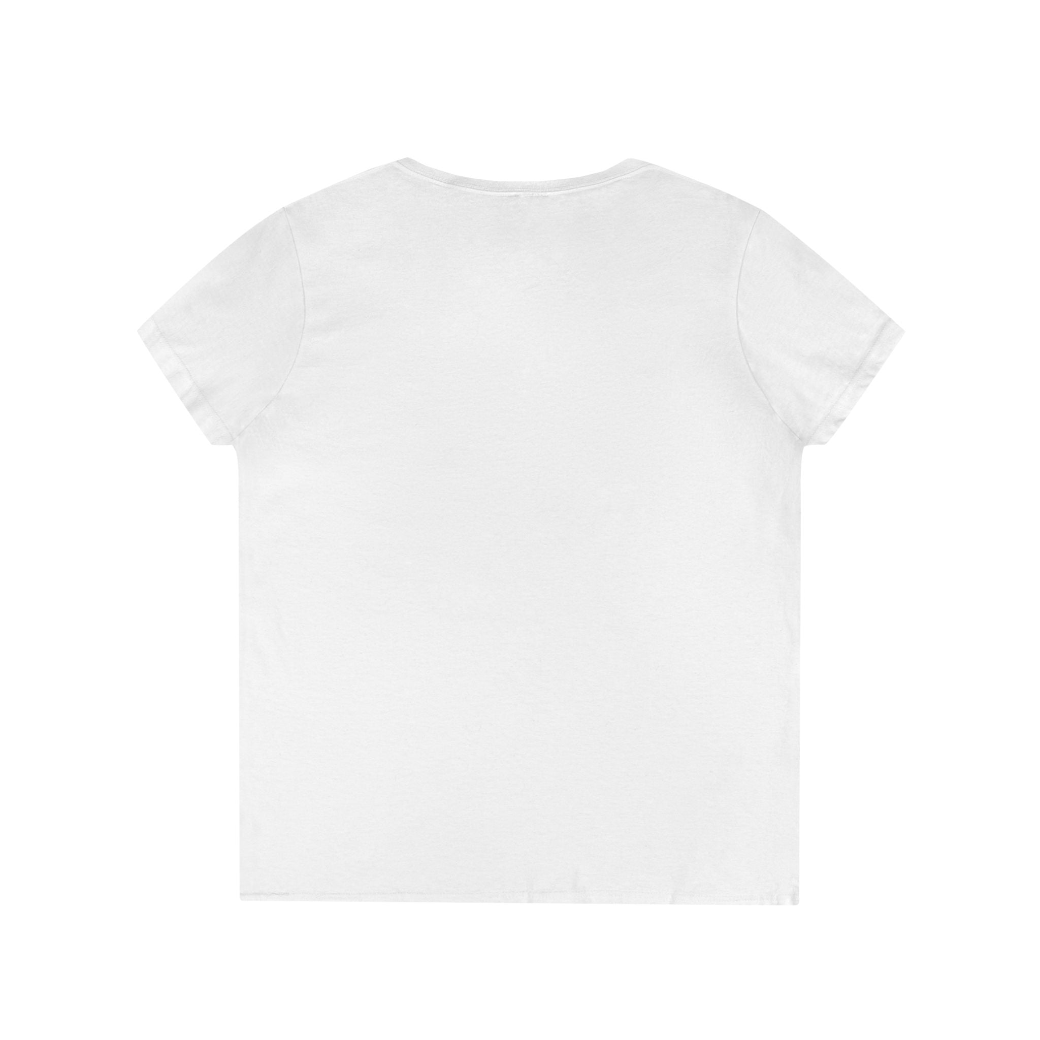 Ladies' V-Neck T-Shirt — 3 Monkeys Rasta Graphic Tee