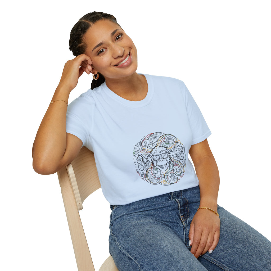 Lion Head Outline T-Shirt — Minimalist Boho Lion Graphic Tee