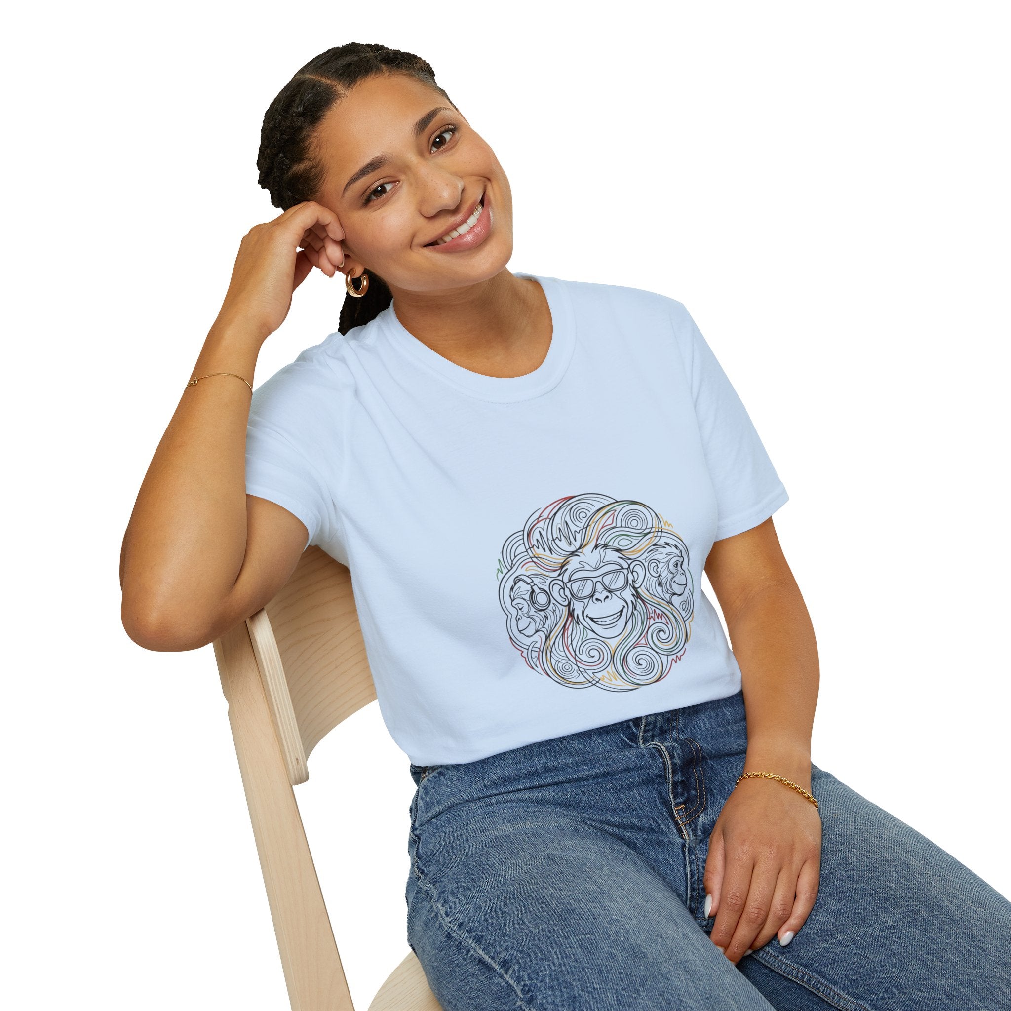 Lion Head Outline T-Shirt — Minimalist Boho Lion Graphic Tee